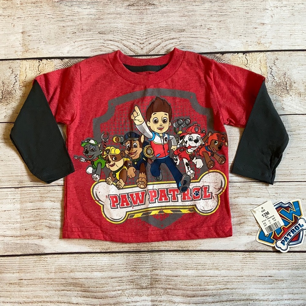 Nickelodeon Paw Patrol Long Sleeve Graphic T-shirt NWT Boys 12 Months